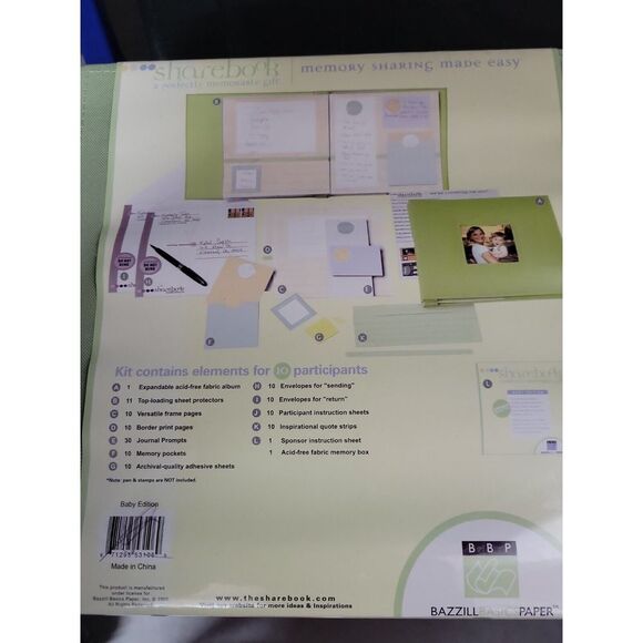 NEW SHAREBOOK KIT "BABY" Edition ... Great Idea for a Baby Shower! - Picture 2 of 6
